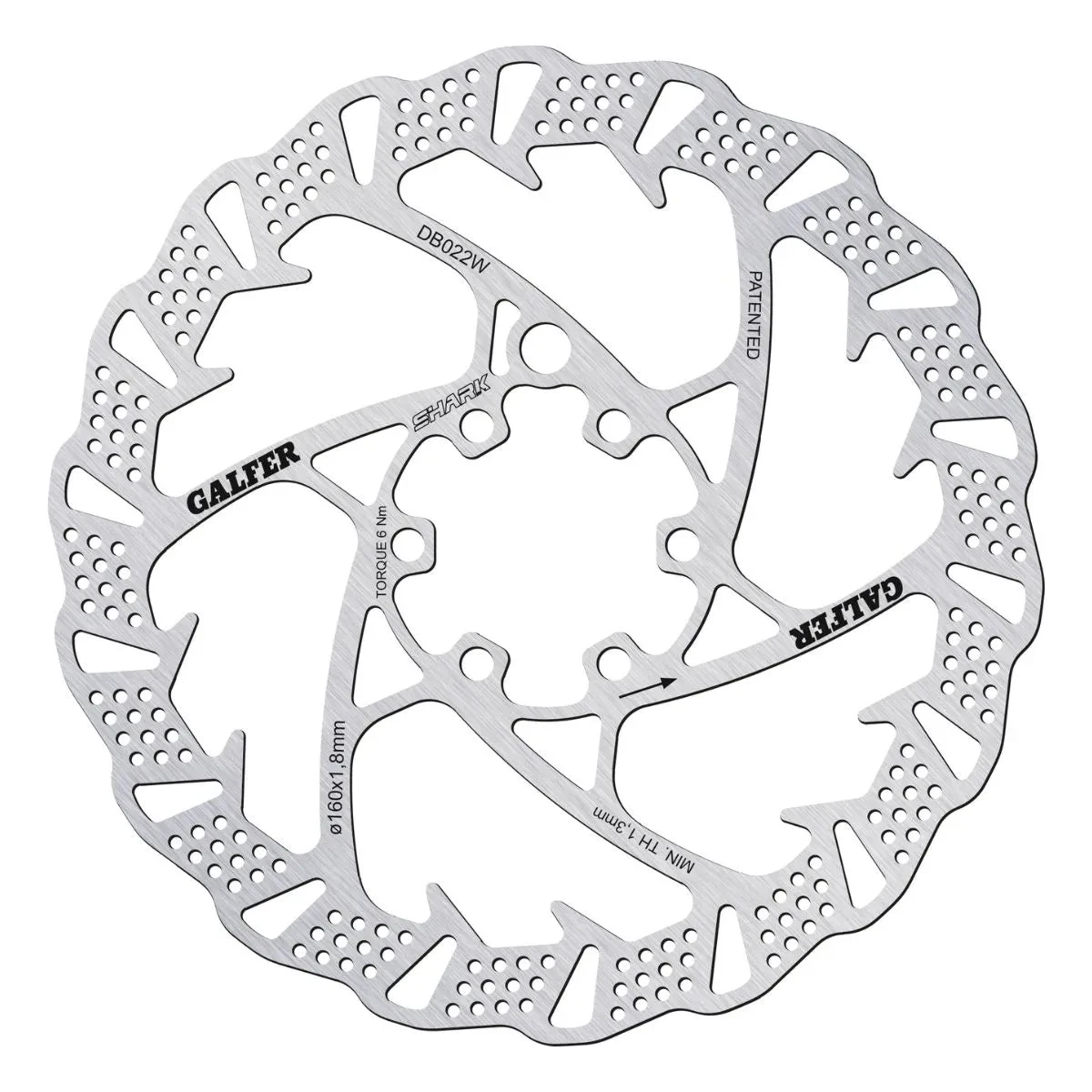 GALFER - MTB SHARK DISC ROTOR - 6 BOLT - 1.8MM