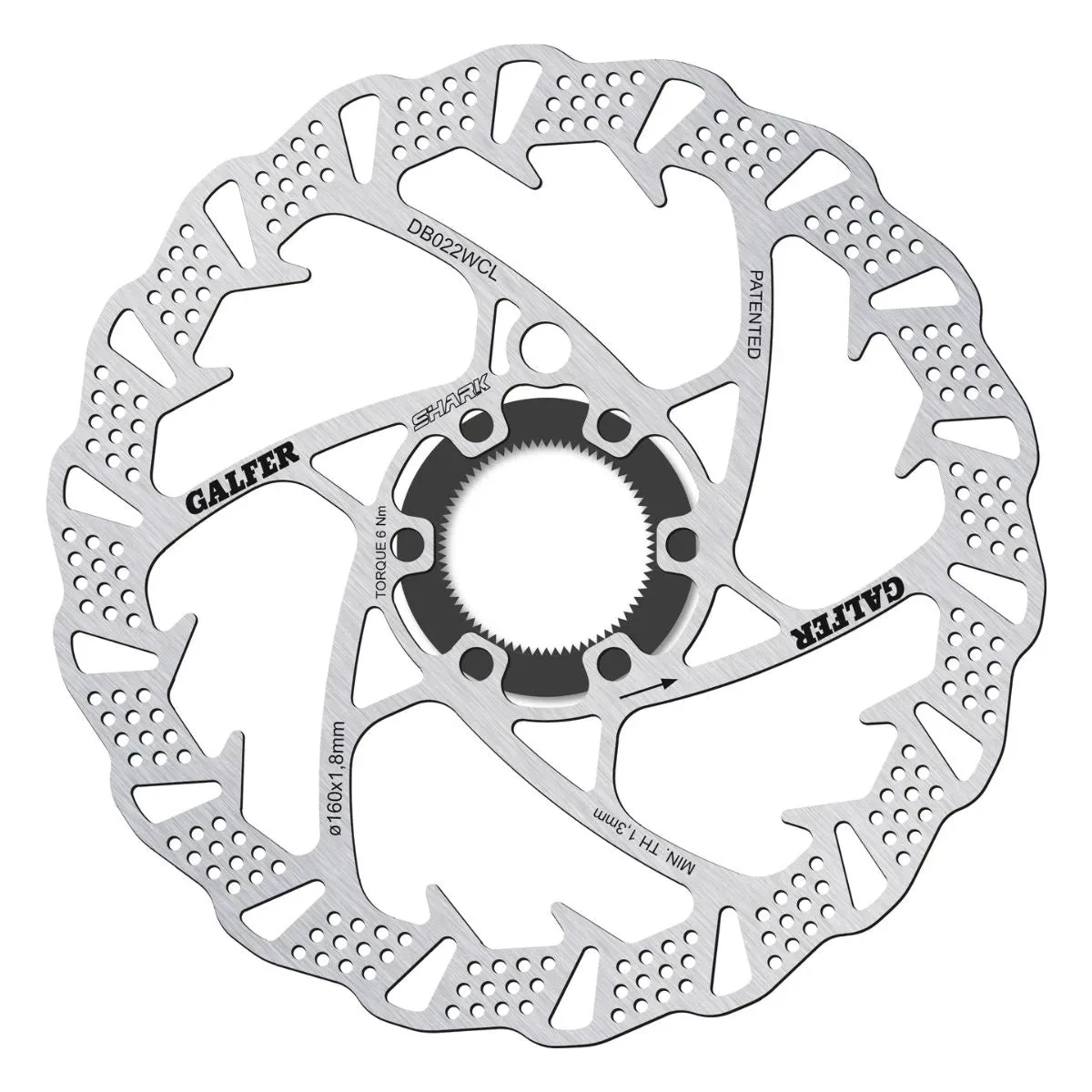 GALFER - MTB SHARK DISC ROTOR - CENTERLOCK - 1.8MM