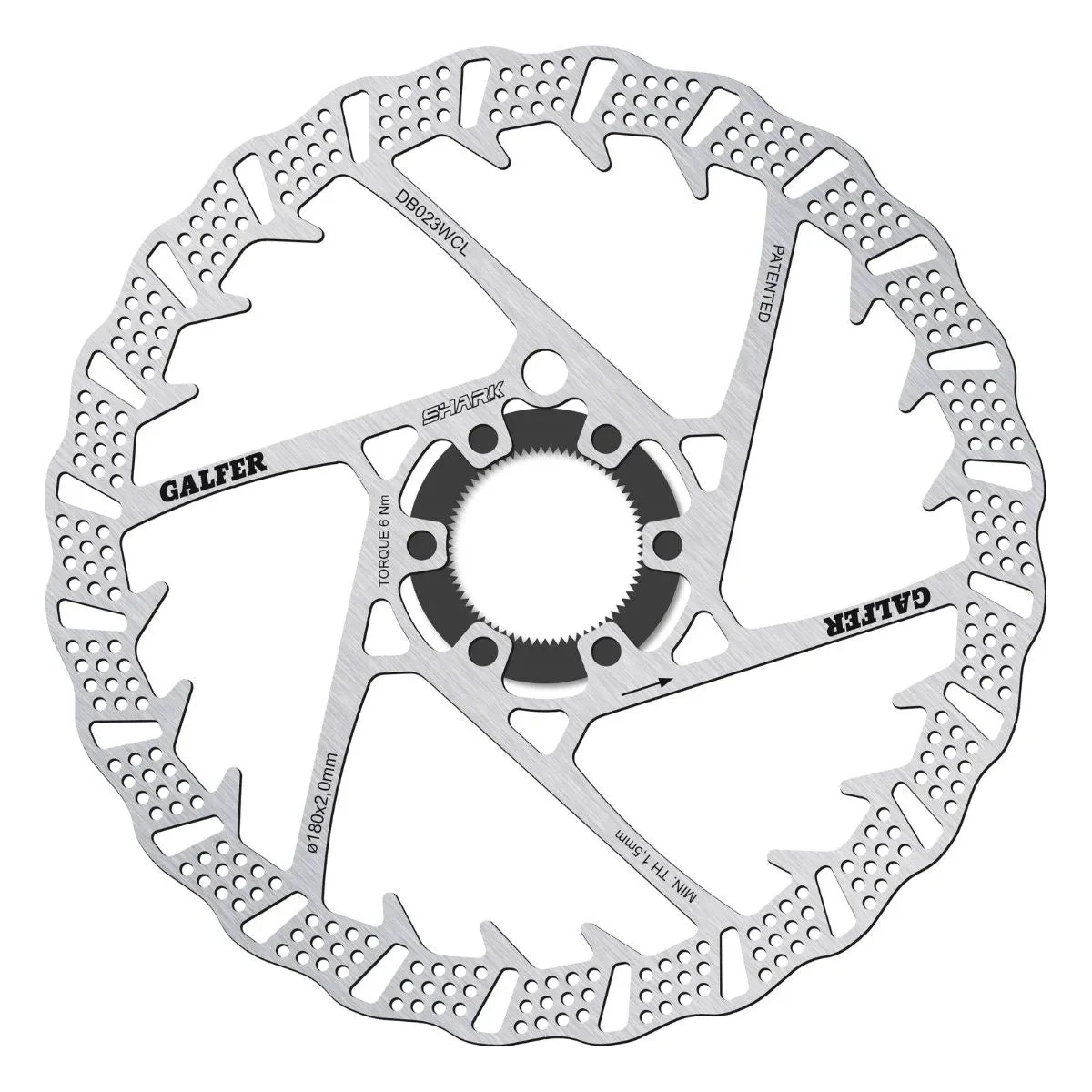 GALFER - MTB SHARK DISC ROTOR - CENTERLOCK - 2MM