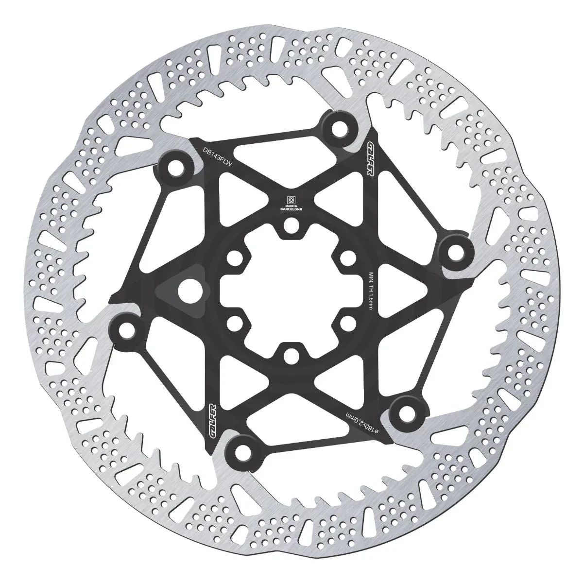 GALFER - MTB SHARK EVO DISC ROTOR - 6-BOLT - 2MM - BLACK CORE