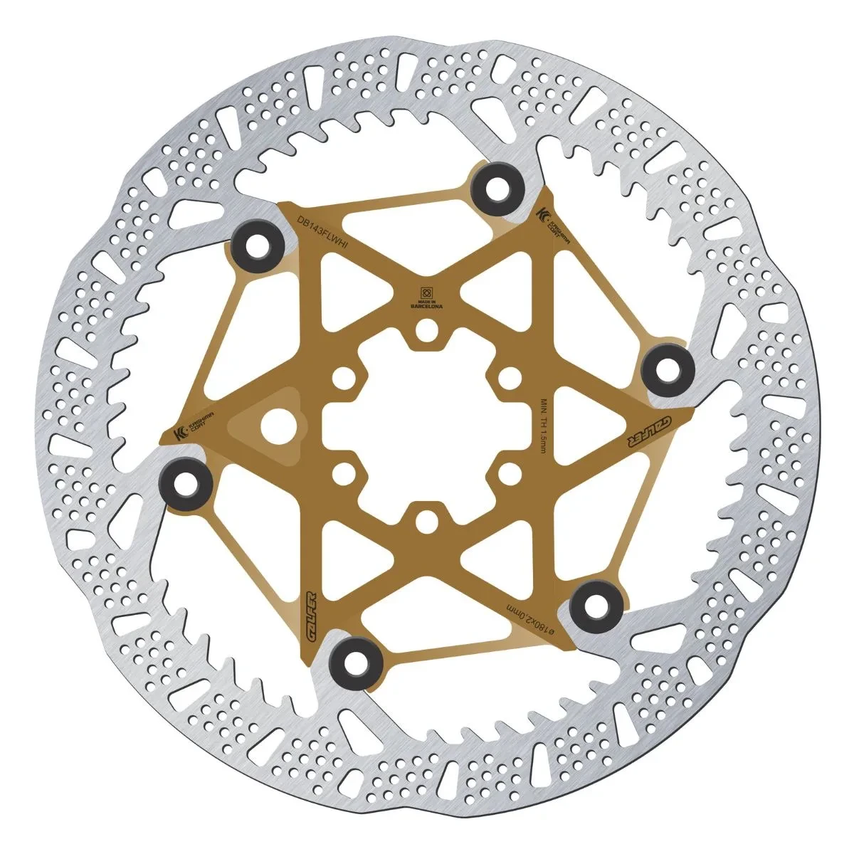 GALFER - MTB SHARK EVO DISC ROTOR - 6-BOLT - 2MM - KASHIMA CORE