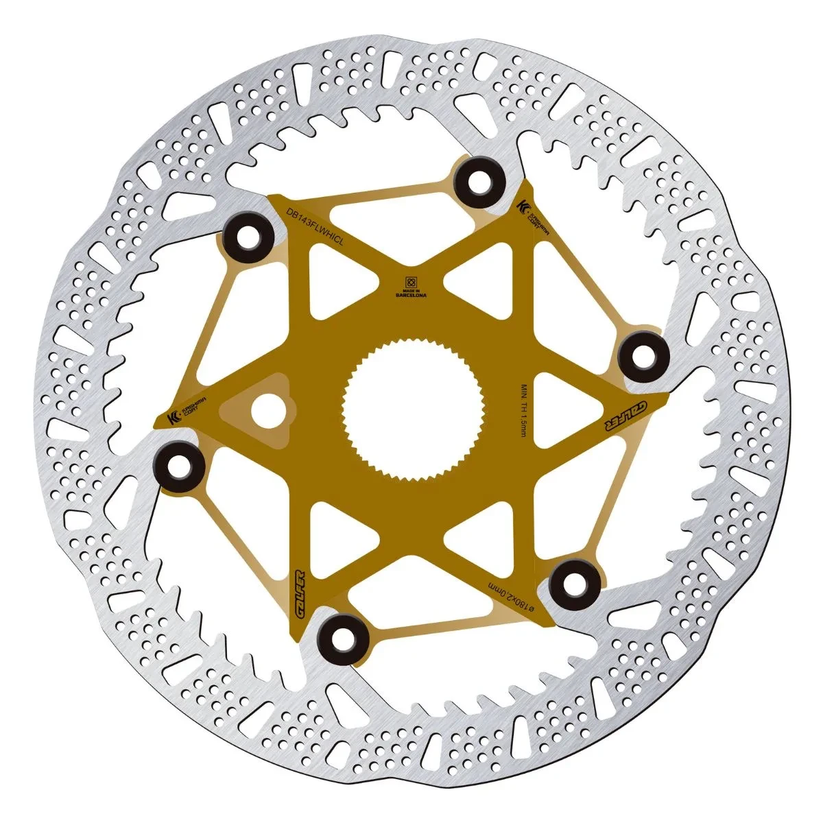 GALFER - MTB SHARK EVO DISC ROTOR - CENTERLOCK - 2MM - KASHIMA CORE